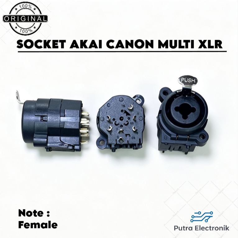 SOKET SOCKET FEMALE AKAI CANON MULTI COMBO XLR BODI KUALITAS BAIK