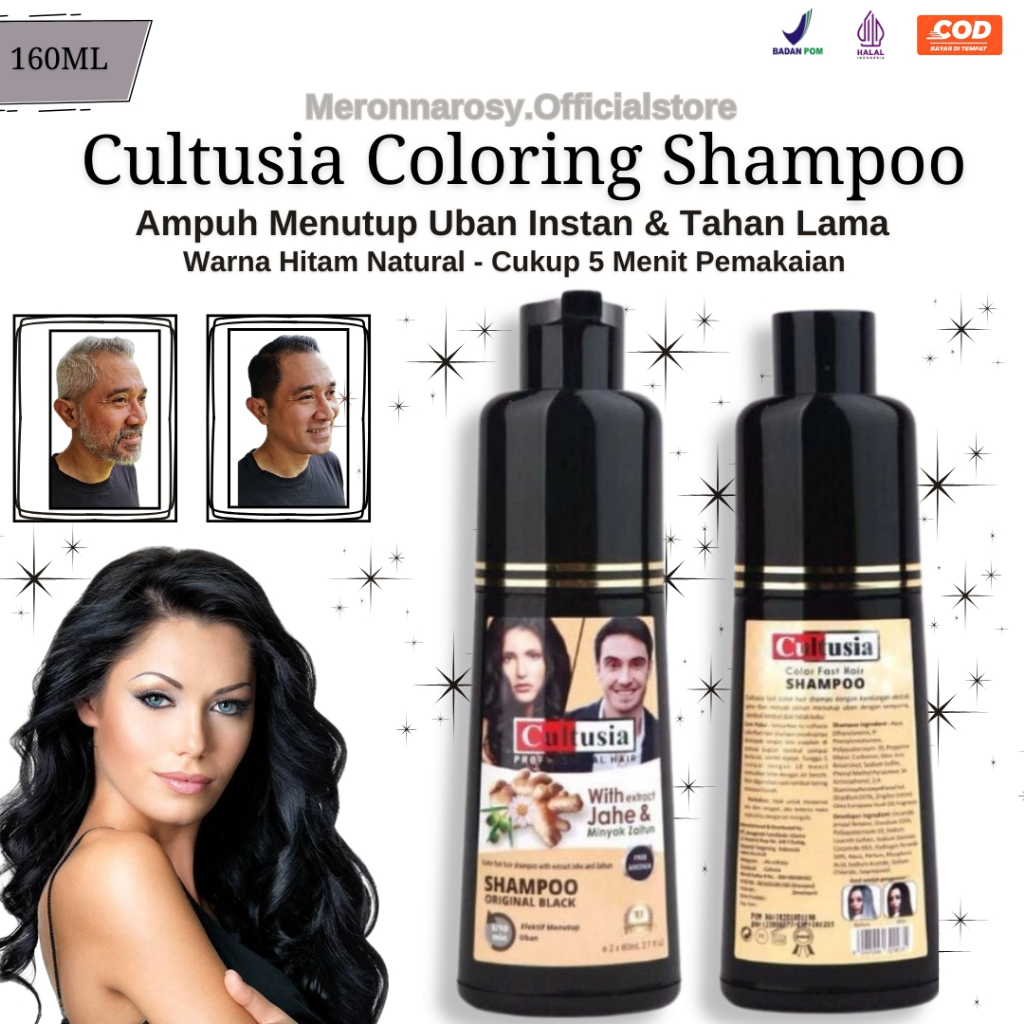 Shampoo Penghilang Uban Penghitam Rambut Alami Penutup Uban