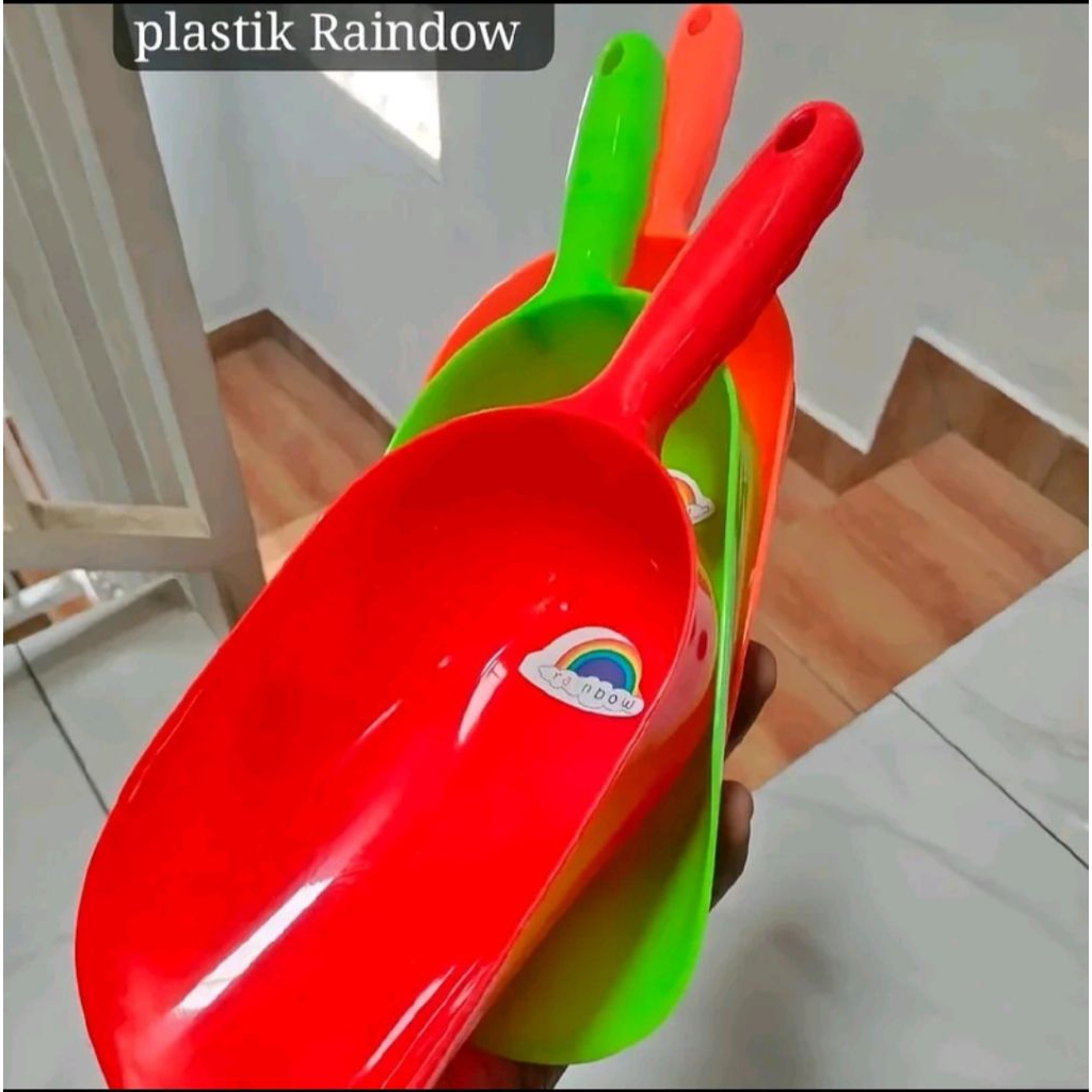 [ 1 pcs ] SEKOP ES BATU JUMBO PLASTIK PELANGI SKOP KOPI KERIPIK TEPUNG BERAS SERBAGUNA