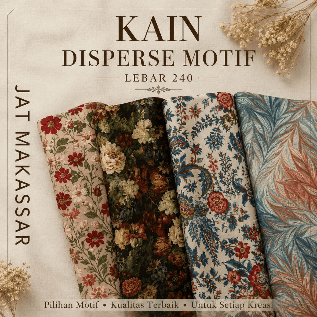 Kain Katun Disperse Microtex / Kain Micro Disperse Sprei Polos Motif 100 GSM Lebar 240 cm