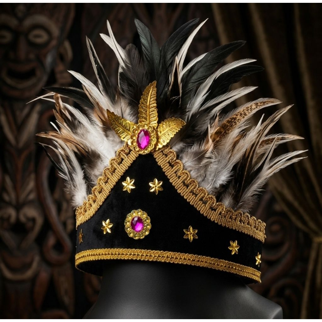 JAMINAN UANG KEMBALI Topi Mahkota Adat Dayak Papua Cocok untuk Anak dan Dewasa