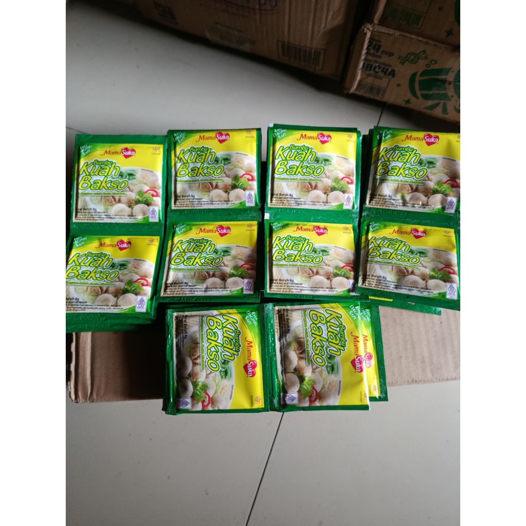 Bumbu Kuah Bakso Instan Mamasuka Rasa Sapi 8g - Praktis, Gurih, Aroma Sapi