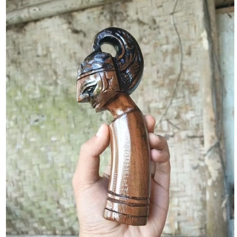 gagang golok Ukir arjuna | Gagang ukir wayang arjuna