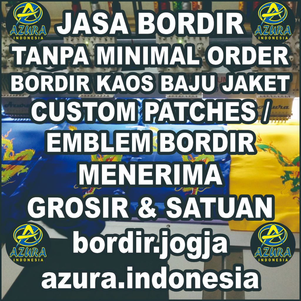 UNI-092 BORDIR JAKET HOODIE JUMPER JASA BORDIR JOGJA MAKLOON BORDIR AZURA KONVEKSI dan BORDIR JOGJA