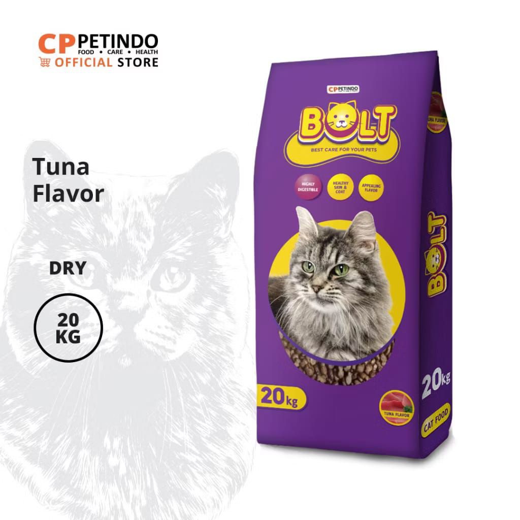 Makanan Kucing Bolt 1 Zak (Karung) 20kg