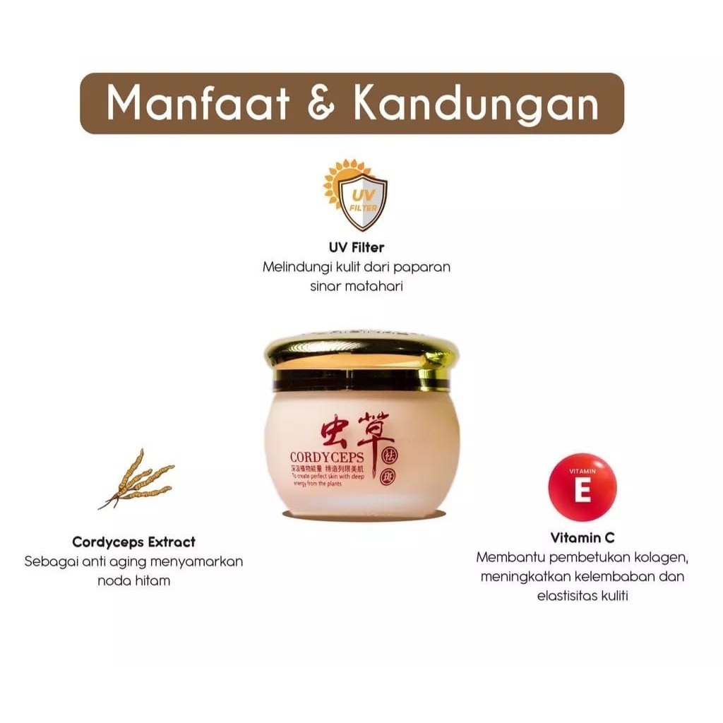 Cream Wajah Yu Chun Mei Cordyceps - Cream Cordyceps Tiongkok - Cordycep Yu Chun Mei Cream Original -