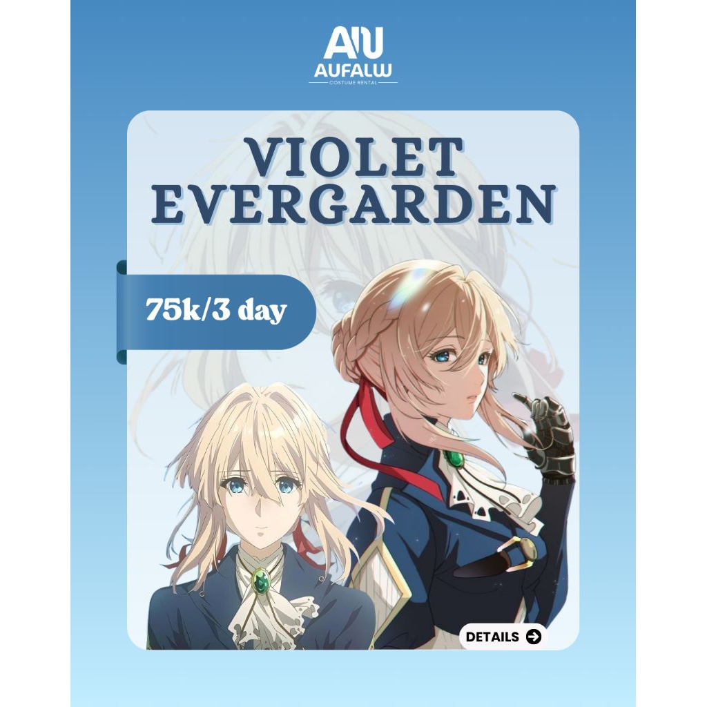 Rental Costume Violet Evergarden - gratis ongkir instan - WAJIB BACA DESKRIPSI