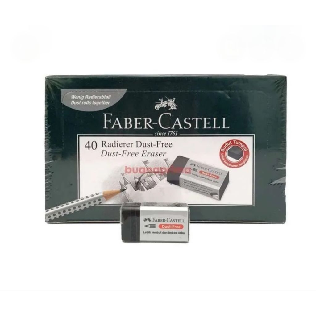 Faber Castell - Eraser Hitam 187299 / Penghapus Faber Castle Bagus Hitam 187299