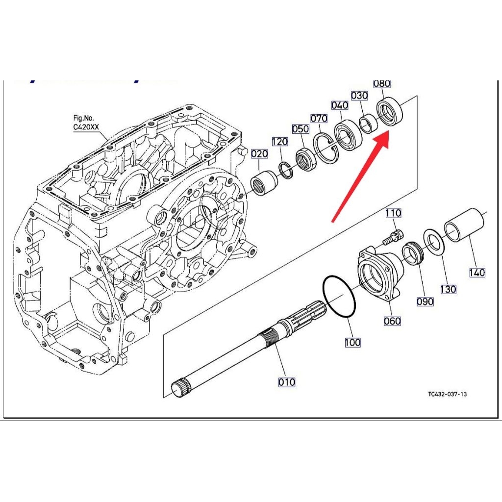 SEAL AS PTO TRAKTOR KUBOTA L5018, L4018 TC403-25360