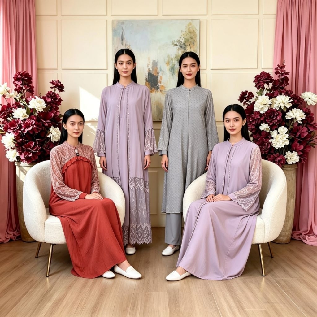 GAMIS CEWEK DWS SEMI BRUKAT