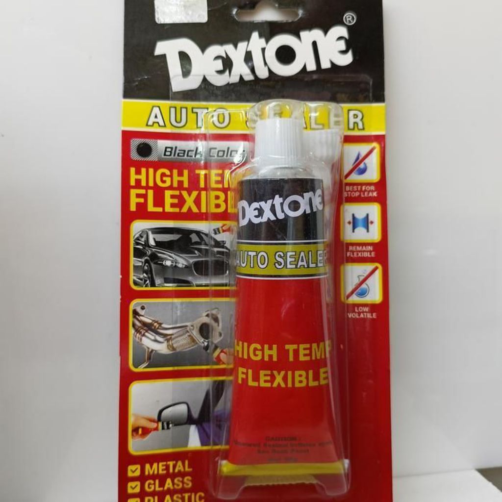 Lem Silikon Sealant Berwarna Hitam - Dextone Auto Sealer 70 gram