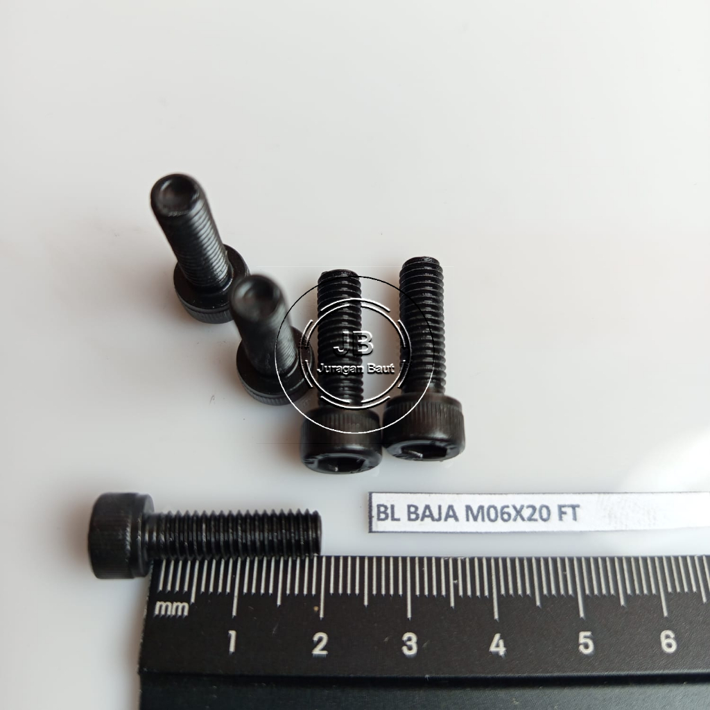 BAUT L M6X20 BAJA PANJANG 2 CM 2CM BAUD DRAT 10 L BAJA M6 X 20 KUNCI L5 L 5 KUNCI PAS 10 FULL DRAT W