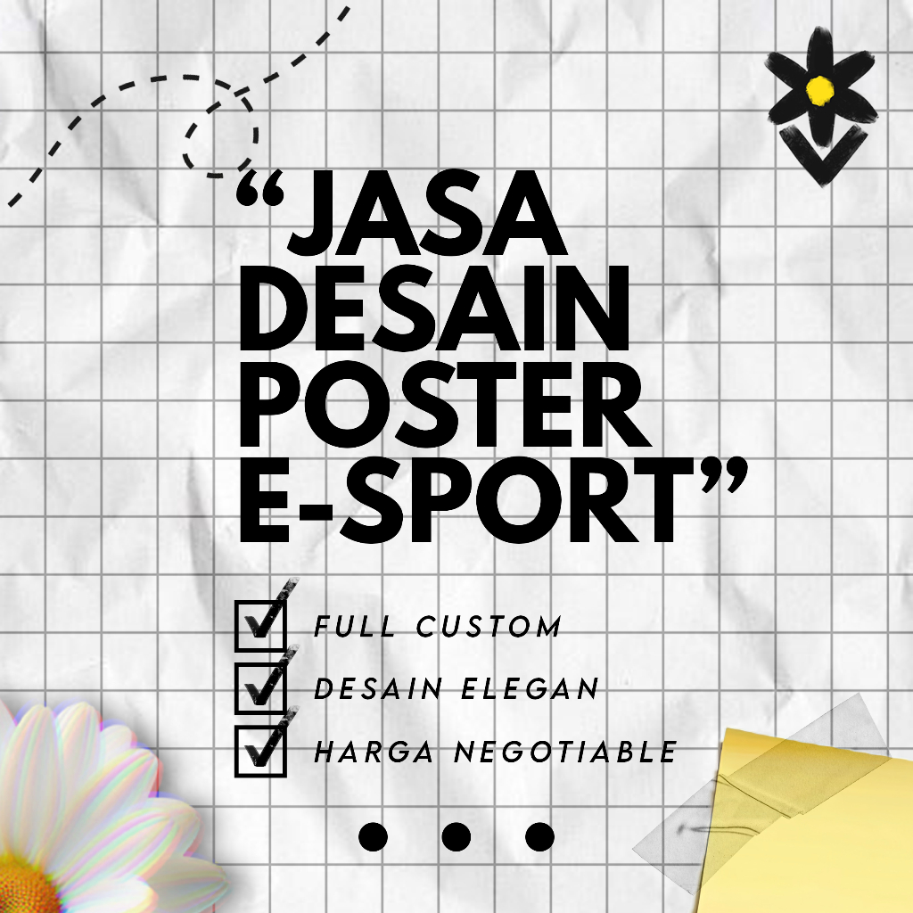 JASA DESAIN GRAFIS POSTER/FLYER/SELEBARAN/BROSUR UNTUK ESPORT, KOMPETISI, TOURNAMENT GAME ONLINE, ES