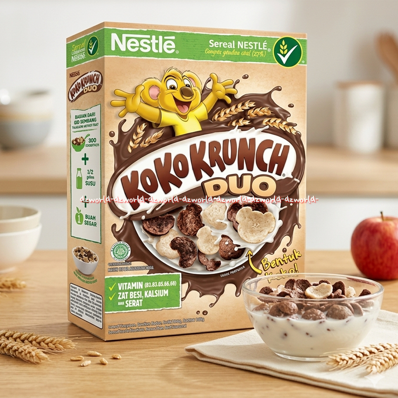 Nestle 300gr Koko Krunch Duo Sereal Dengan Gandum Utuh Sumber Vitamin & Serat Pangan Cereal Instan C
