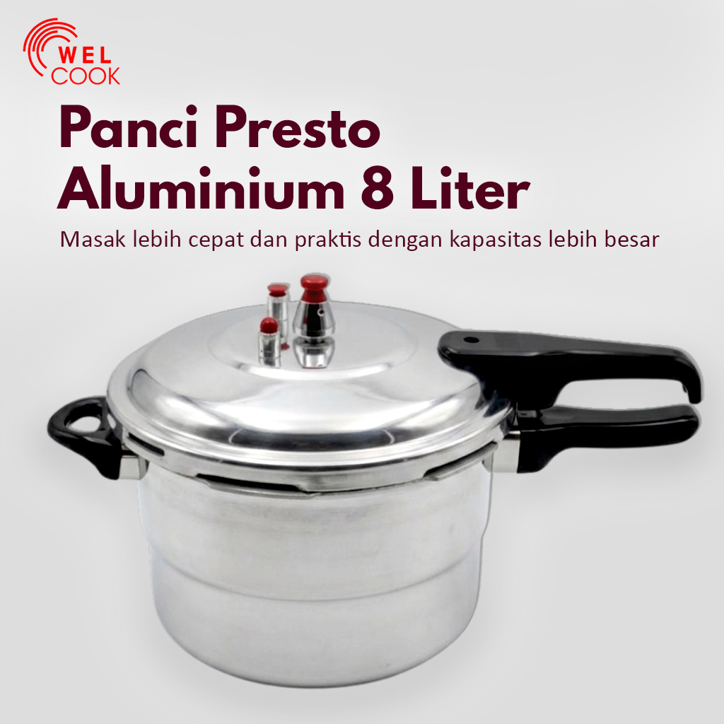 Welcook Panci Presto Alumunium 8 Liter