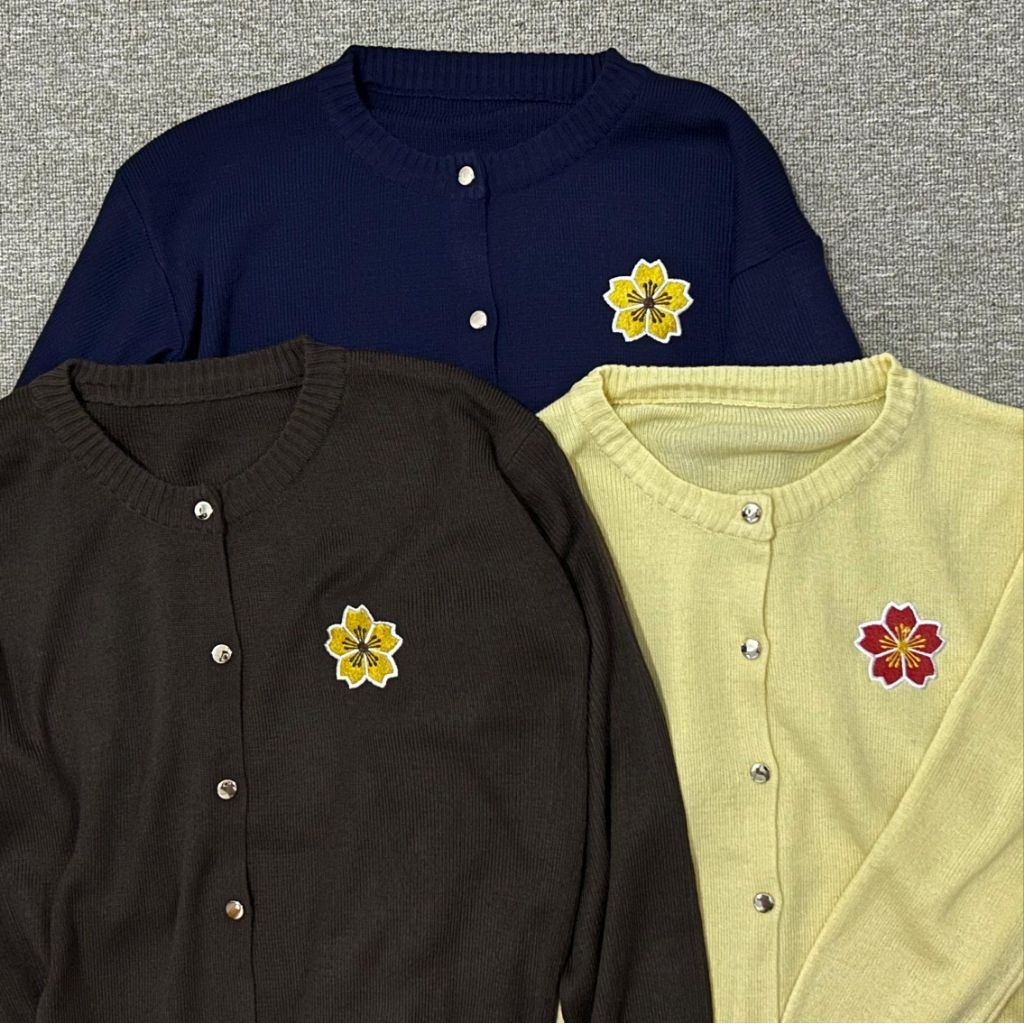 Rajut.qu - Ayeera Cardy Flower | Bassic Cardy | Sweater Korean Style