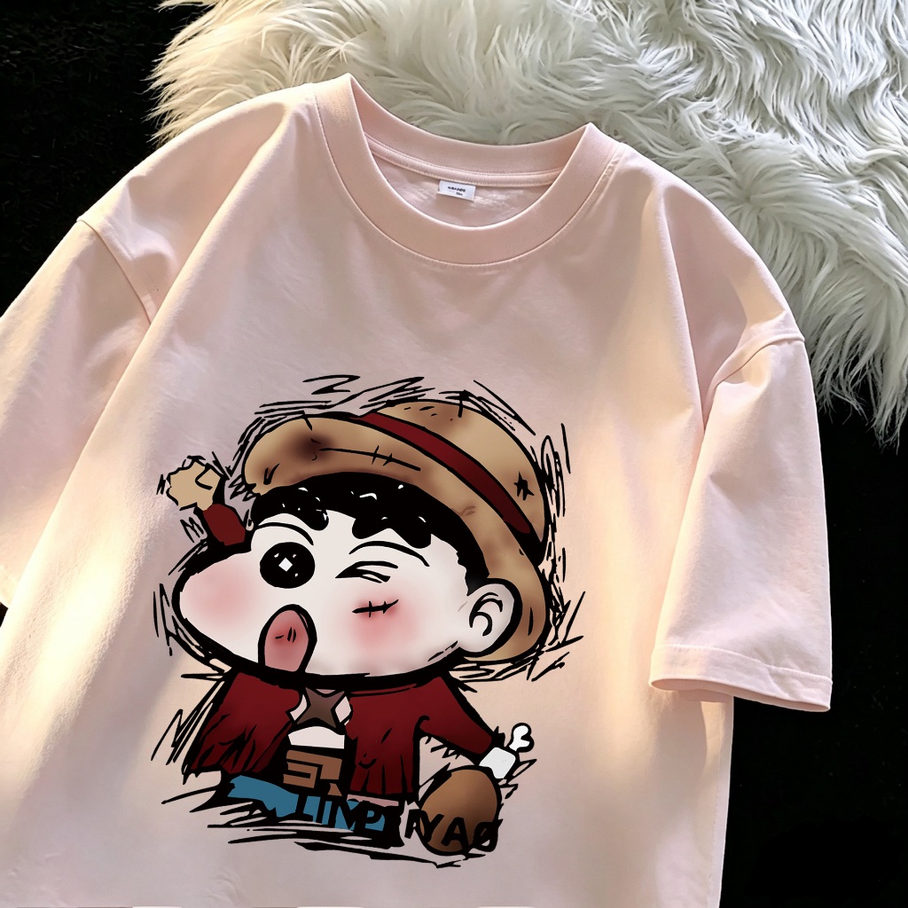 Dreamy Depot Kaos Wanita Oversize Lengan Pendek Kerah Bulat Polos Combed 24s Gaya Korea Kasual Haria
