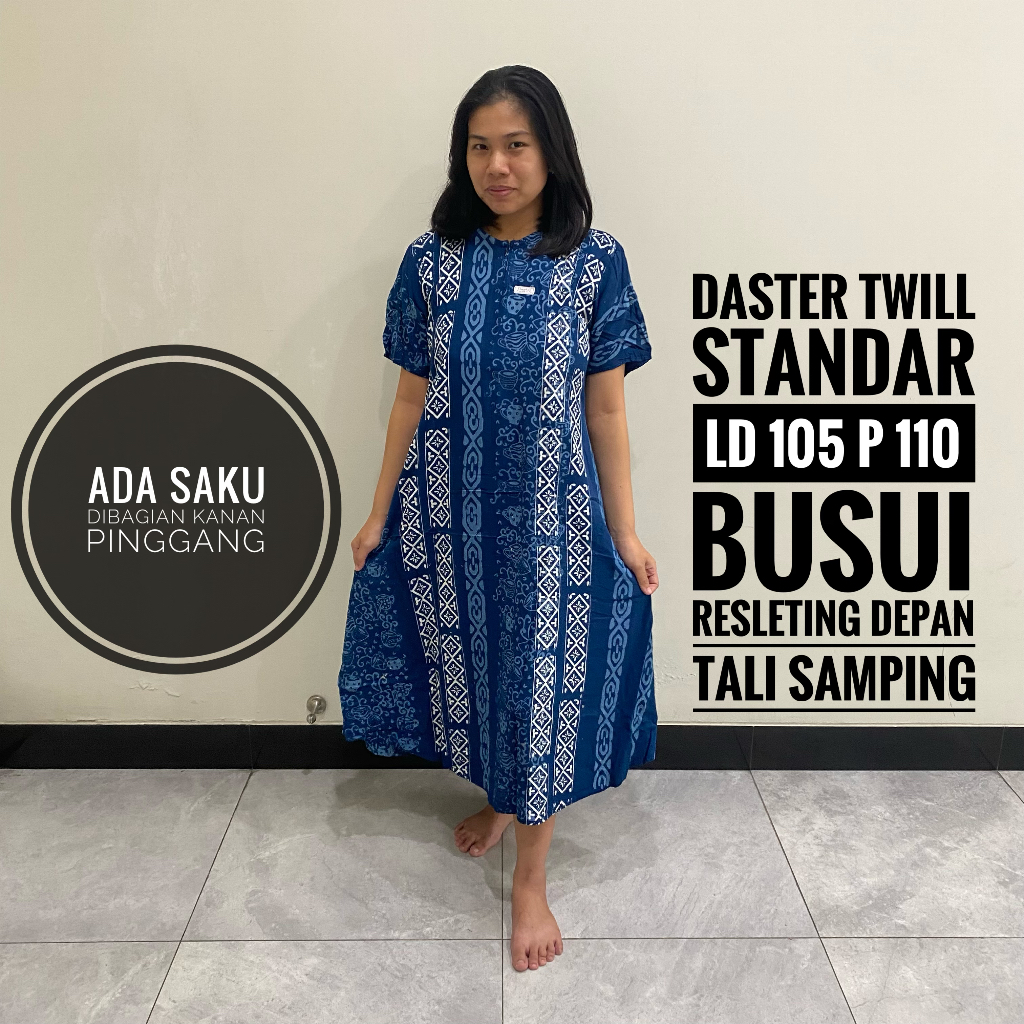 Daster Wanita Home Dress Kekinian Remaja Dewasa Lengan Pendek Busui Friendly Resleting Depan Motif B