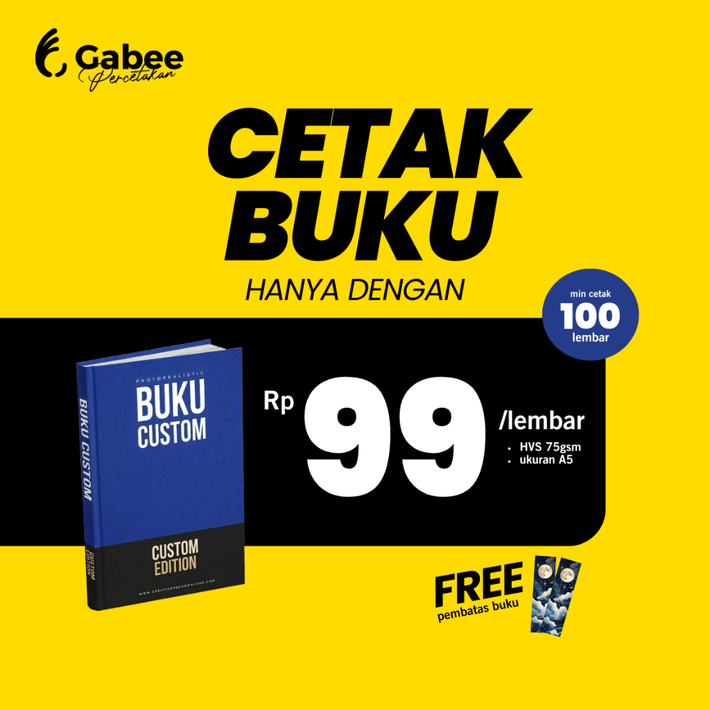 CETAK BUKU/ BUKU/ JASA PRINT BUKU/ BUKU CUSTOM/ JILID BUKU / BUKU A4 / BUKU A5