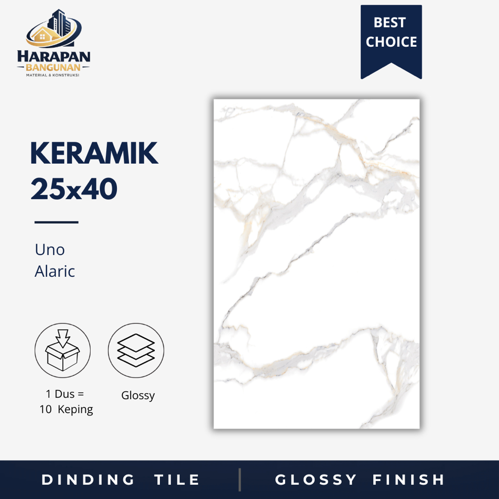 Keramik Dinding Kamar Mandi 25x40 Uno Alaric Keramik Glossy Abu Abu Putih 25 x 40