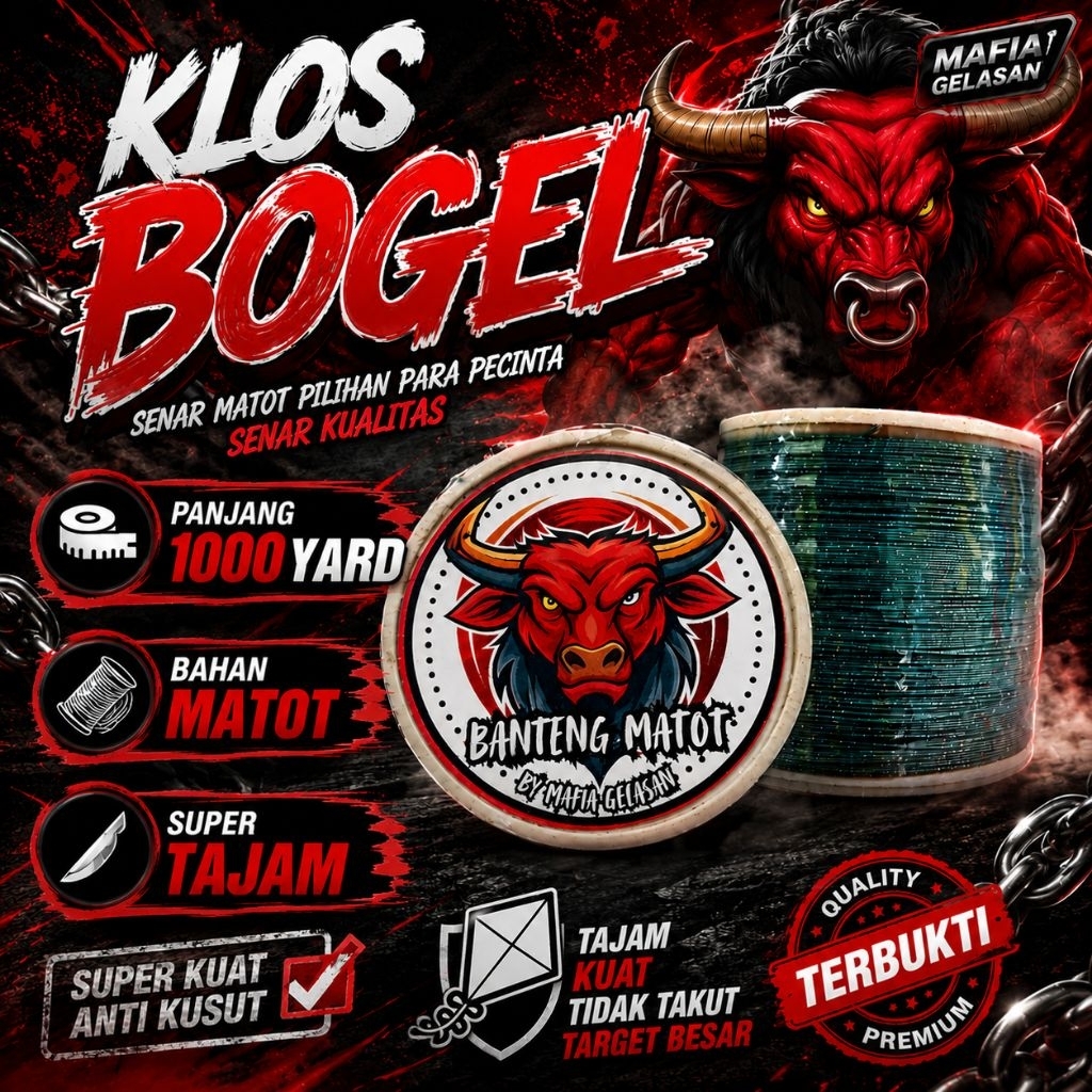 Gelasan BANTENG MATOT 022 klos bogel/mini Original Mafia Gelasan