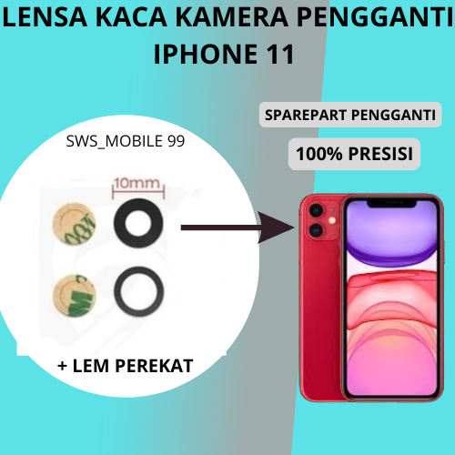LENSA KACA KAMERA CAMERA LENS PENGGANTI IPHONE 11 / IPH 11 / IP 11 BISA COD ORIGINAL