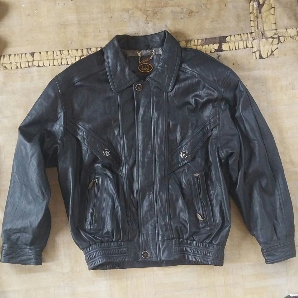 Vintage Dunhill Flight Bomber Leather Jacket