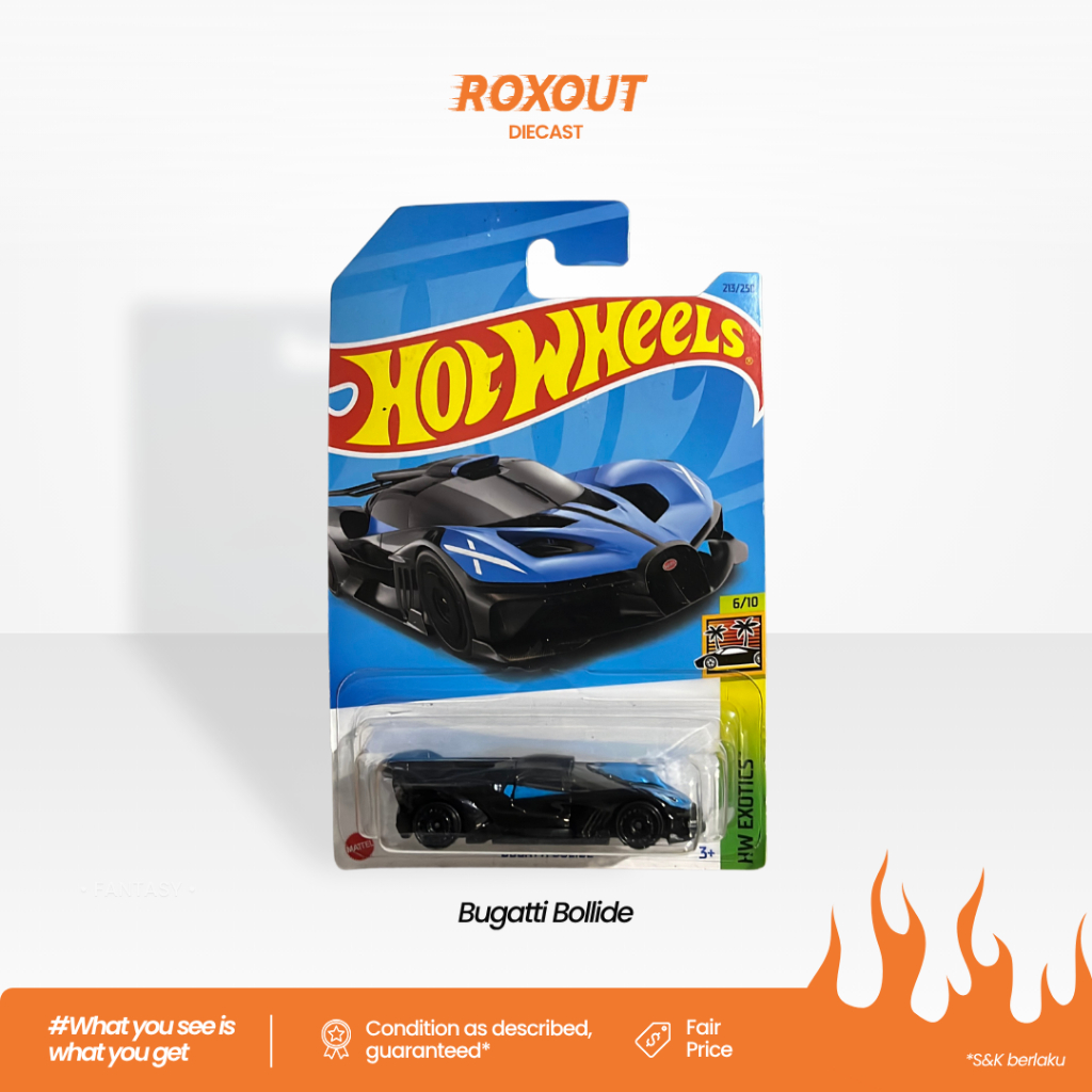 Hot Wheels Bugatti Series Supercar Mainan Anak – Chiron Divo Bolide Mobil 1:64