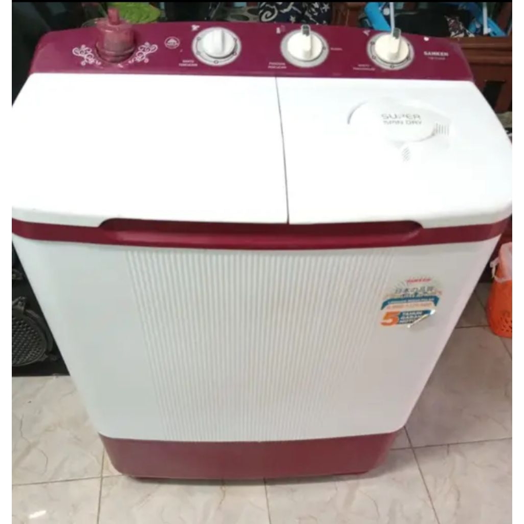 Mesin Cuci Sanken Bekas 7,5kg Normal Seken Siap Pakai