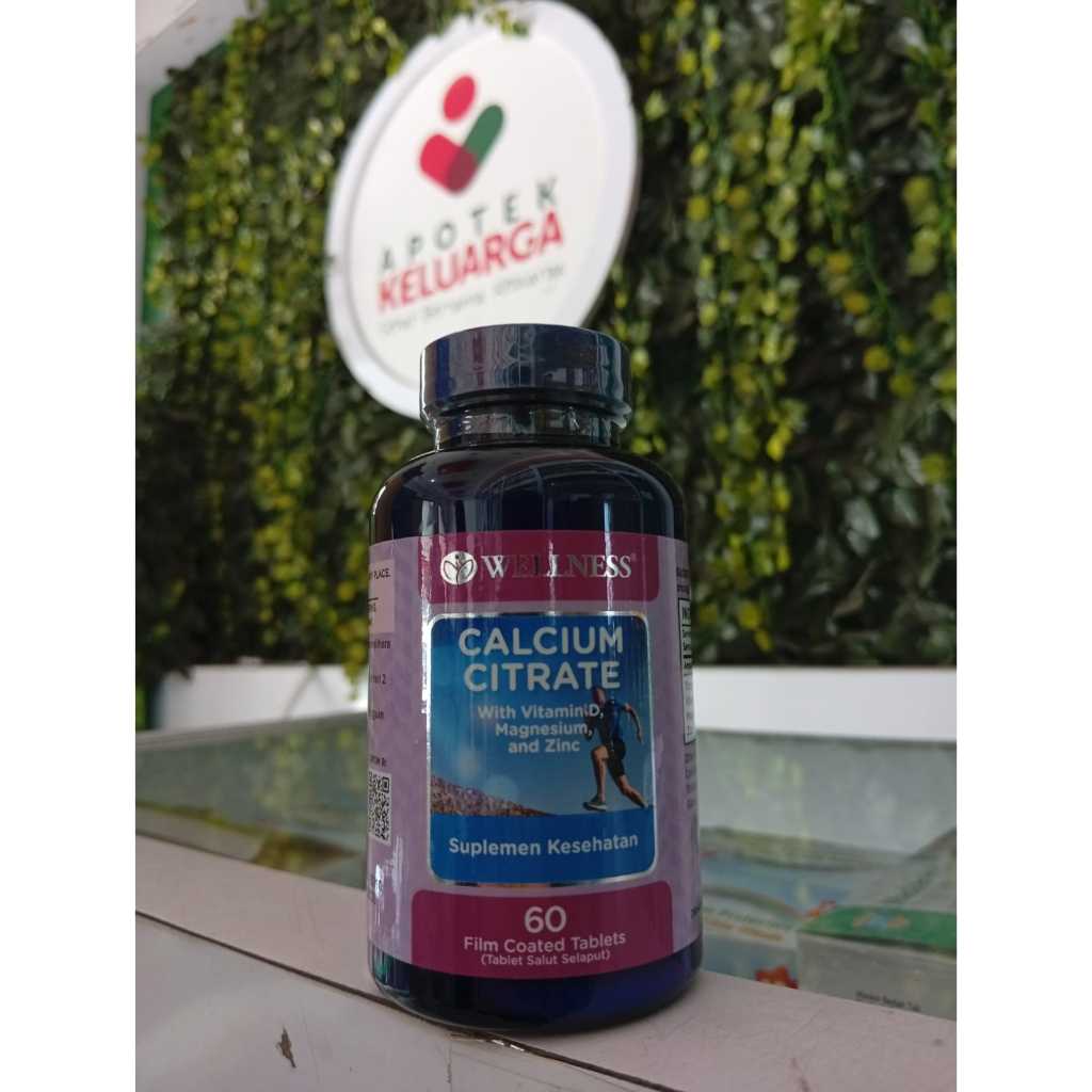 Wellness Calcium Citrate 60 Tablets - Suplemen Kesehatan Tulang Dewasa dan Lansia