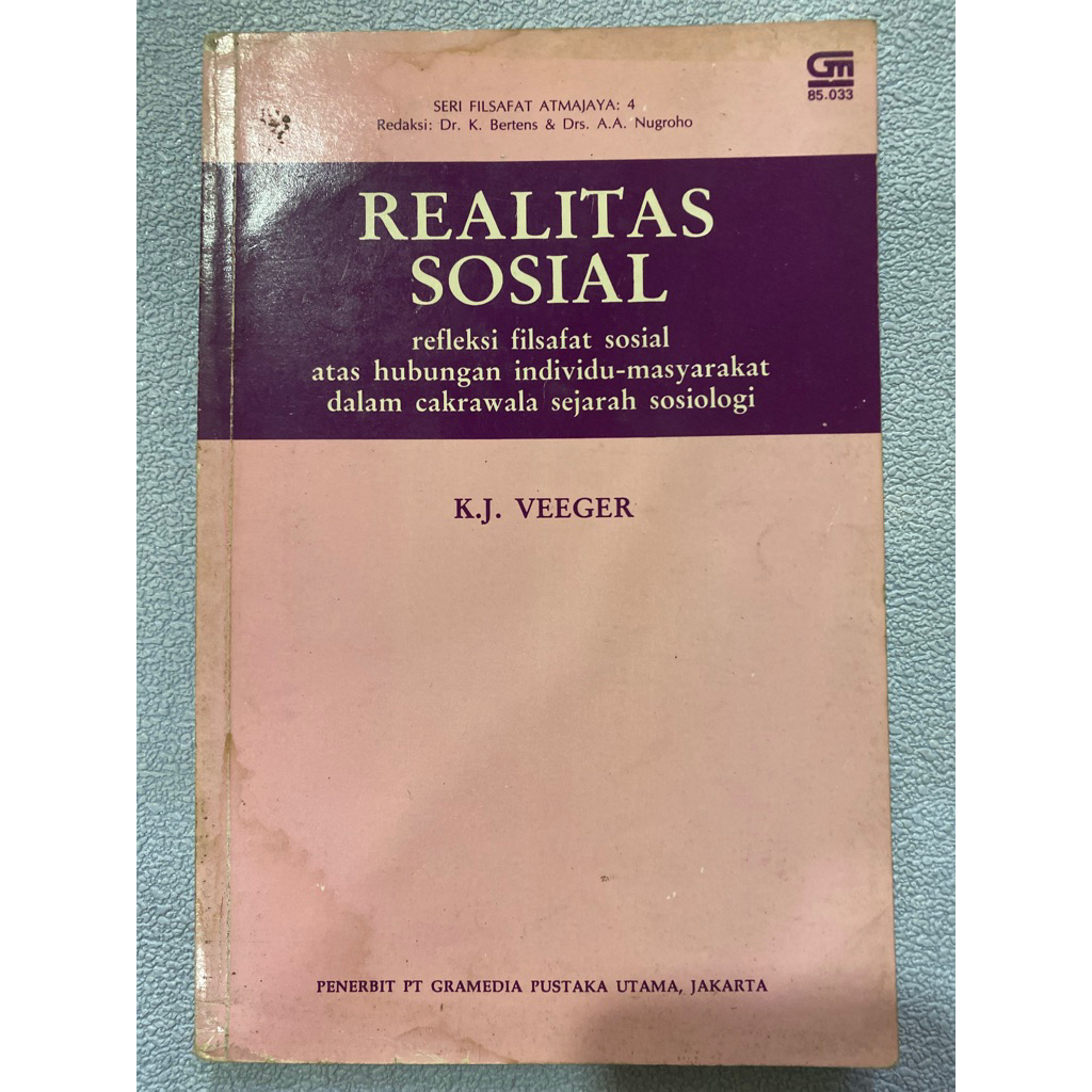 Buku Original REALITAS SOSIAL REFLEKSI FILSAFAT SOSIAL ATAS HUBUNGAN INDIVIDU MASYARAT DALAM CAKRAWA