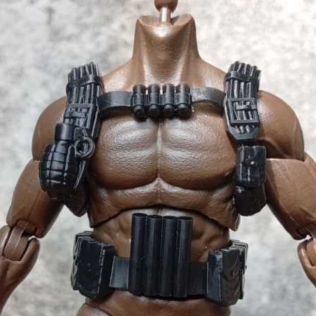 Harness and Belt Punisher untuk kitbash Action Figure Romankey Notaman Nwtoys Damtoys Vtoys Mezco Mc
