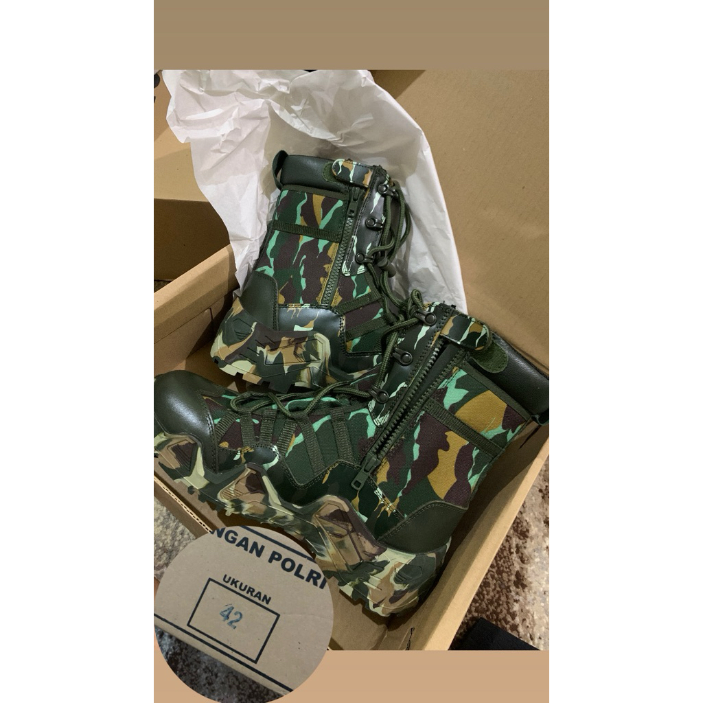 sepatu PDL loreng TNI POLRI