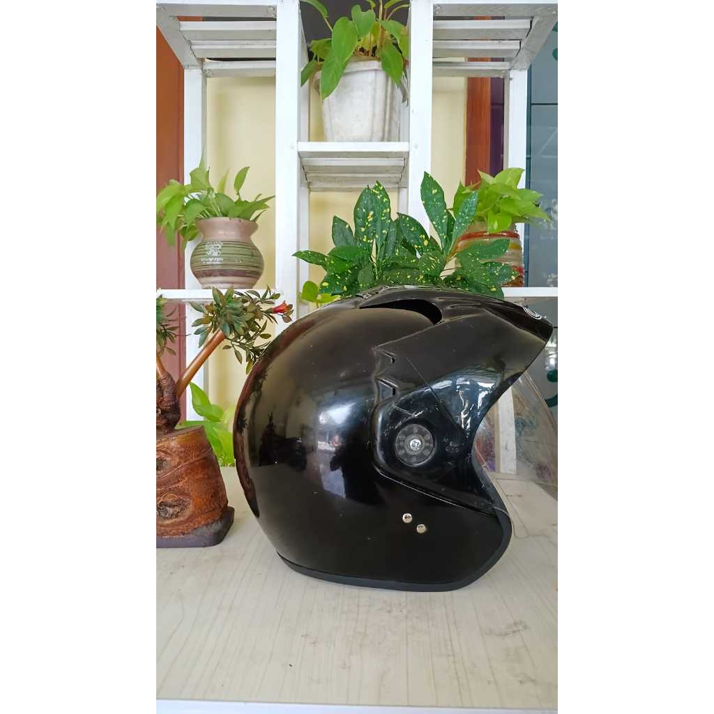 HELM INK CX 390 BLACK METALIC SOLID ORIGINAL - HELM INK BATMAN MALANG