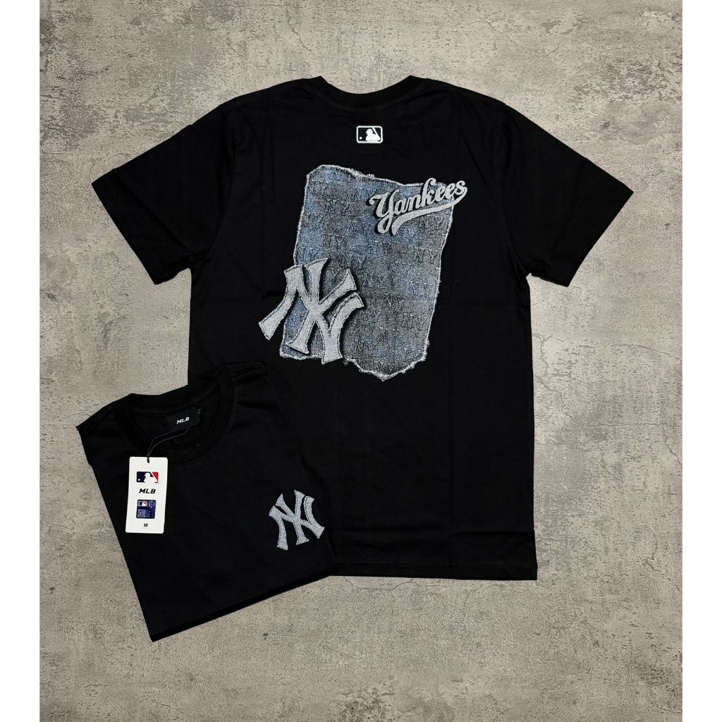 Kaos Branded MLB Ash Print//Baju Kaos MLB NY Ash Abstrak Print//Kaos Unisex