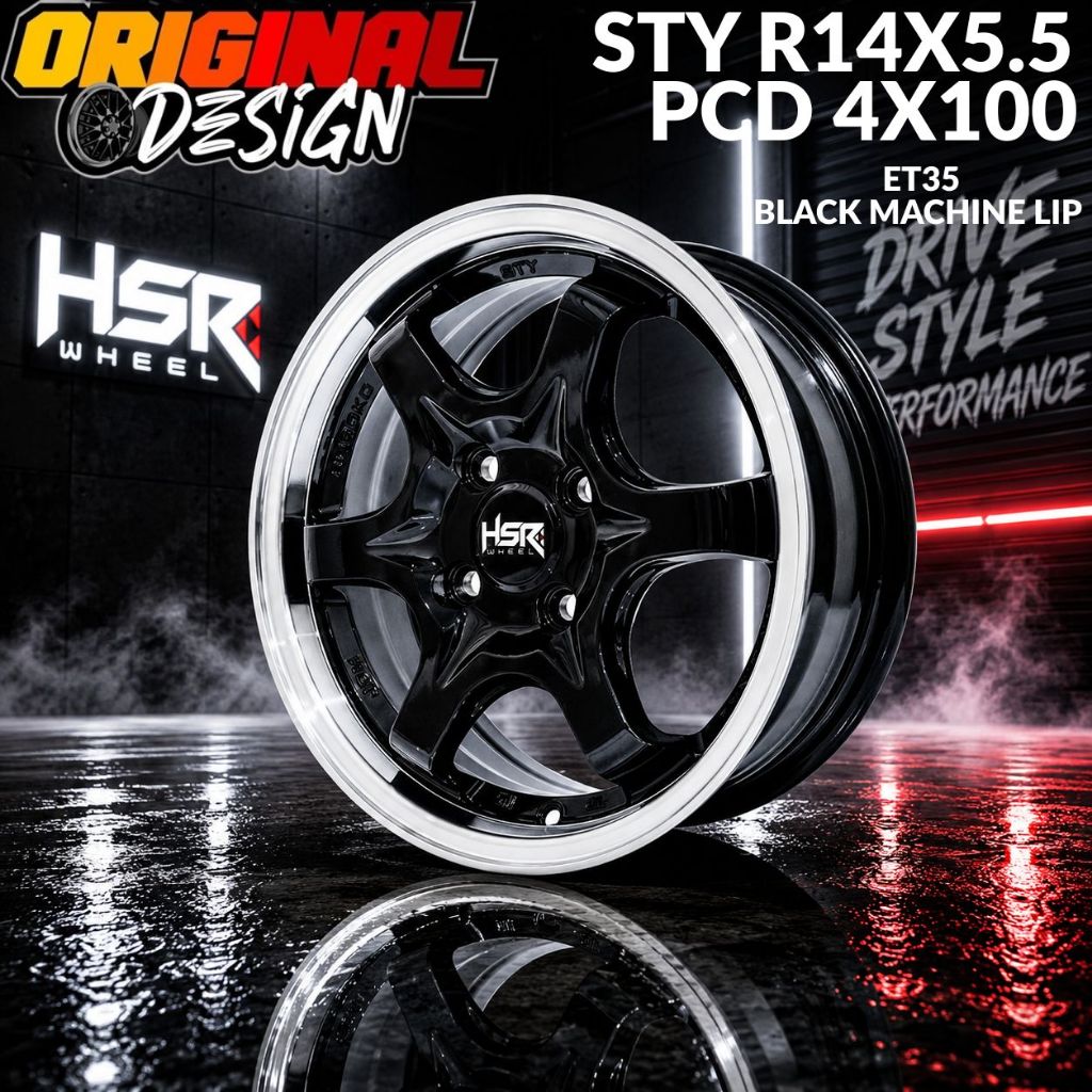 VELG MOBIL RING 14 LOBANG 4 BUAT AVANZA,XENIA,BRIO DLL HSR STY RING 14 LEBAR 5.5