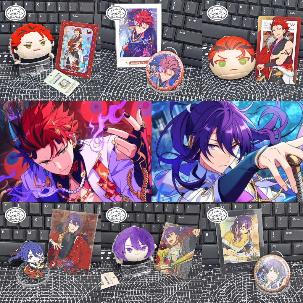 [UP] Ensemble Stars Enstars Official Merch Plush, Pasha Card, Rubber & Acrylic AKATSUKI Kuro & Souma