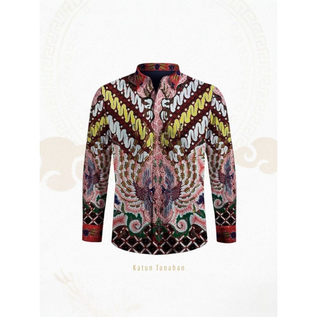 Kain Batik Tulis Handmade Motif Burung & Parangg Klasik Merah Elegan Berkelas AT015B