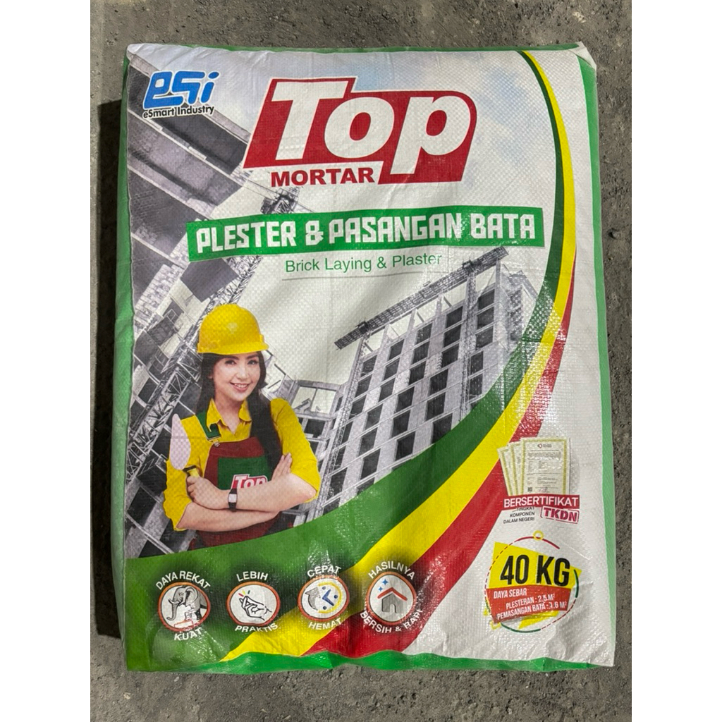 PLESTER BATA RINGAN TOP MORTAR / BRICK LAYING & PLASTER PER SAK