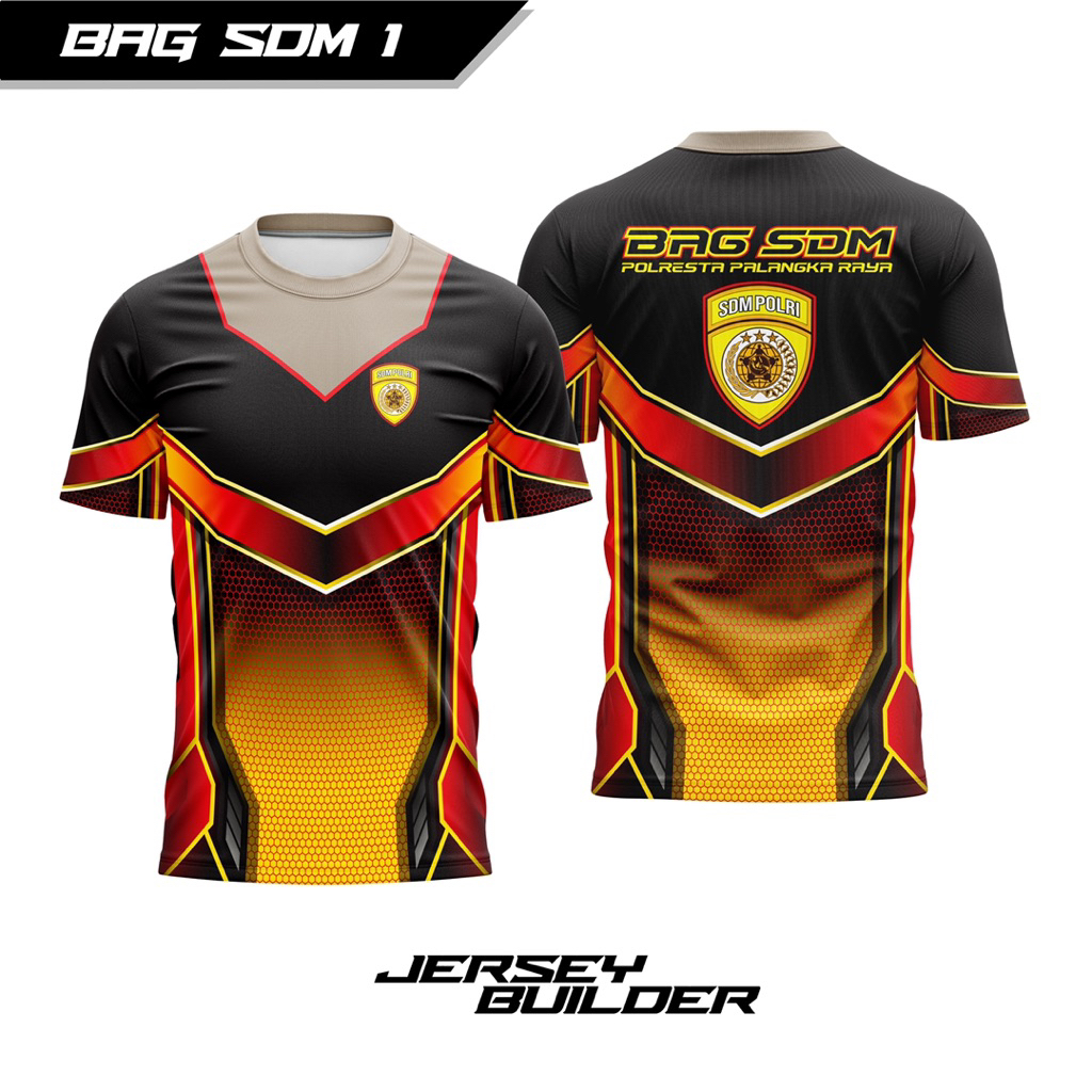Kaos Jersey SDM POLRI POLRESTA PALANGKARAYA Fullprinting / Kaos dalam polisi SDM POLRI / jersey poli