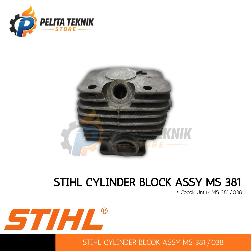 STIHL Cylinder Block Assy Komplit. Untuk Mesin Chainsaw 381/038 Original
