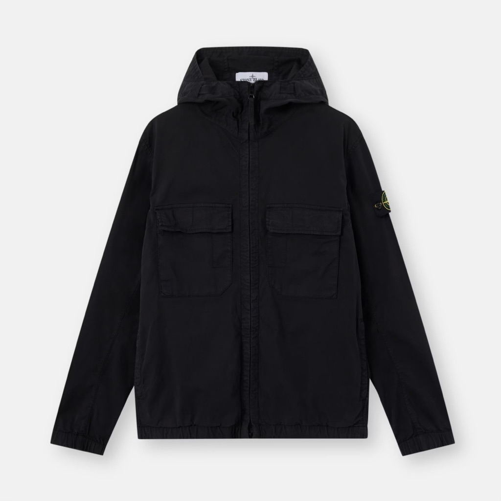 Jacket Stone Island Stretch Cotton Twill Black Original