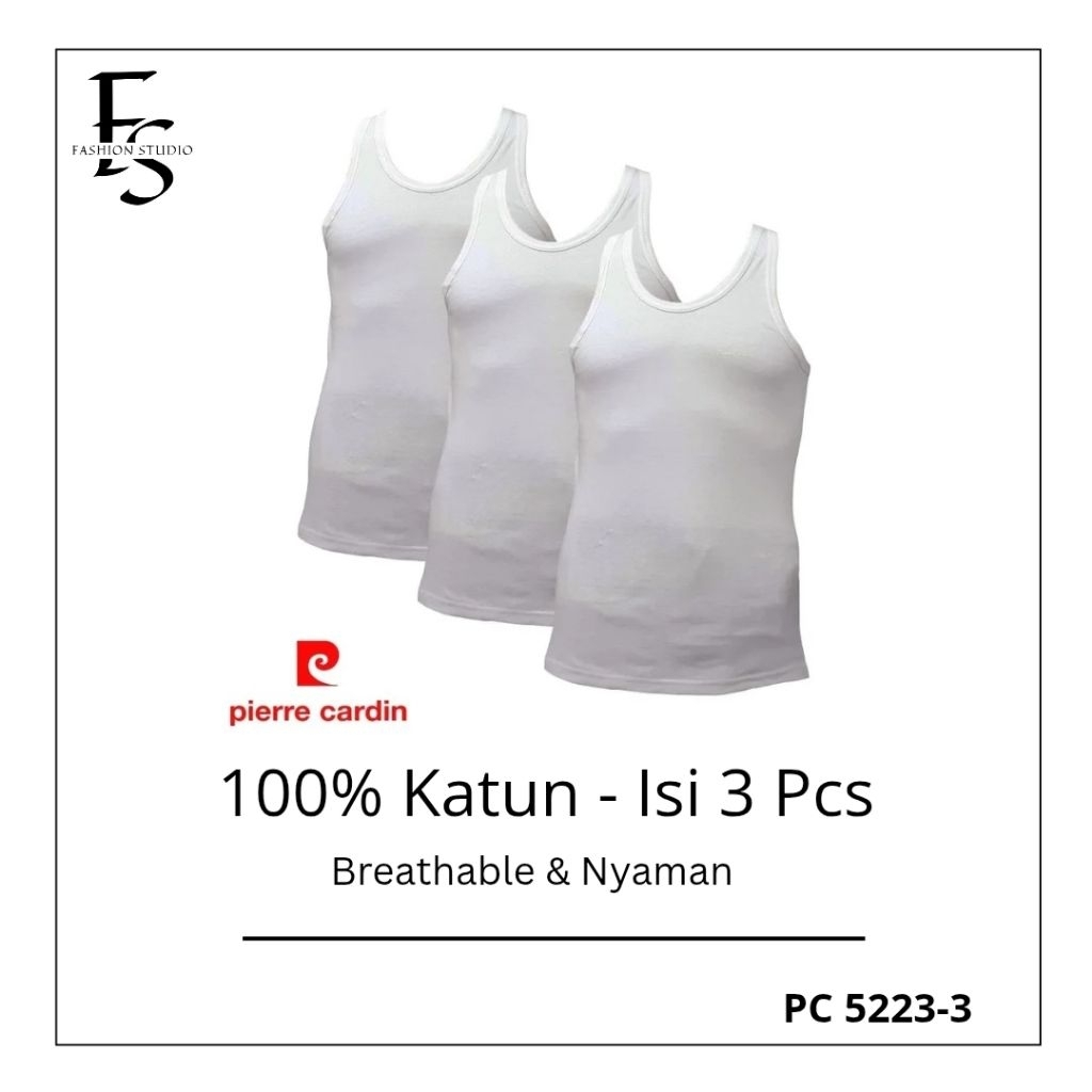 Kaos Singlet Pierre Cardin PC5223 - Isi 3 Pcs