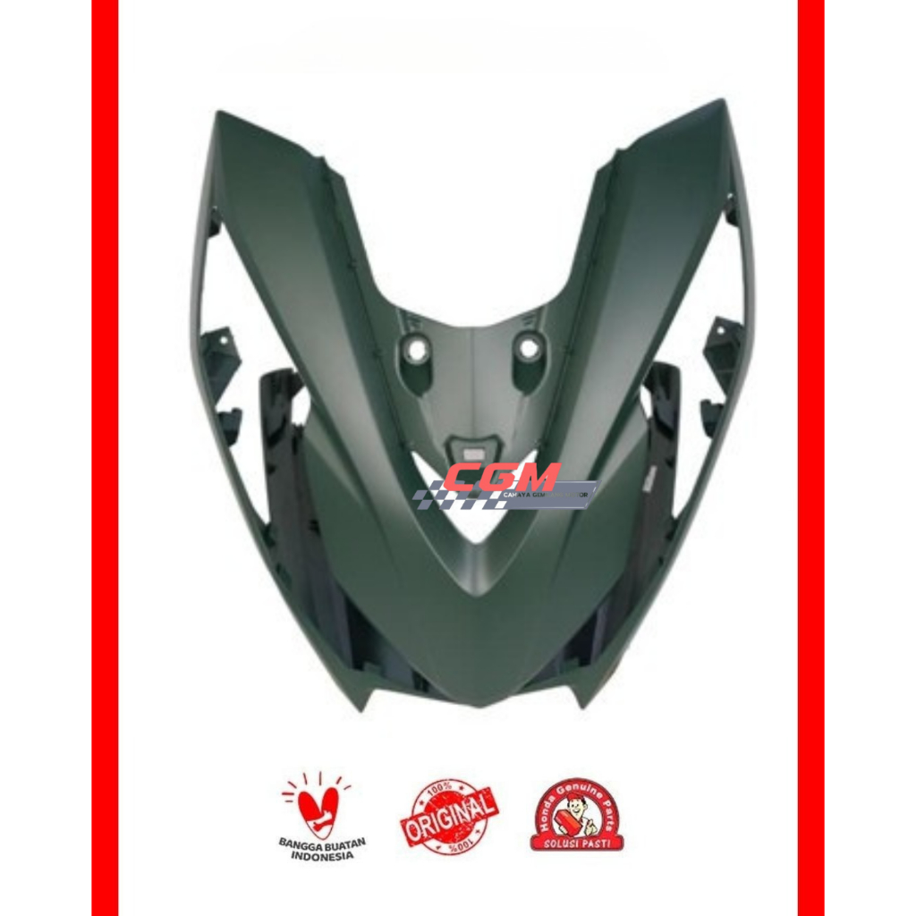 64301-K1A-N00MSG Cover front tameng panel lampu depan beat deluxe beat street 2020-2023 HIJAU DOFF A