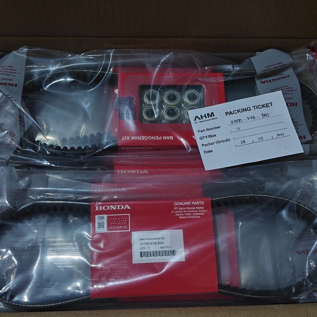 Vanbelt V-Belt Assy Set Vario 110 Karbu Ahm Original