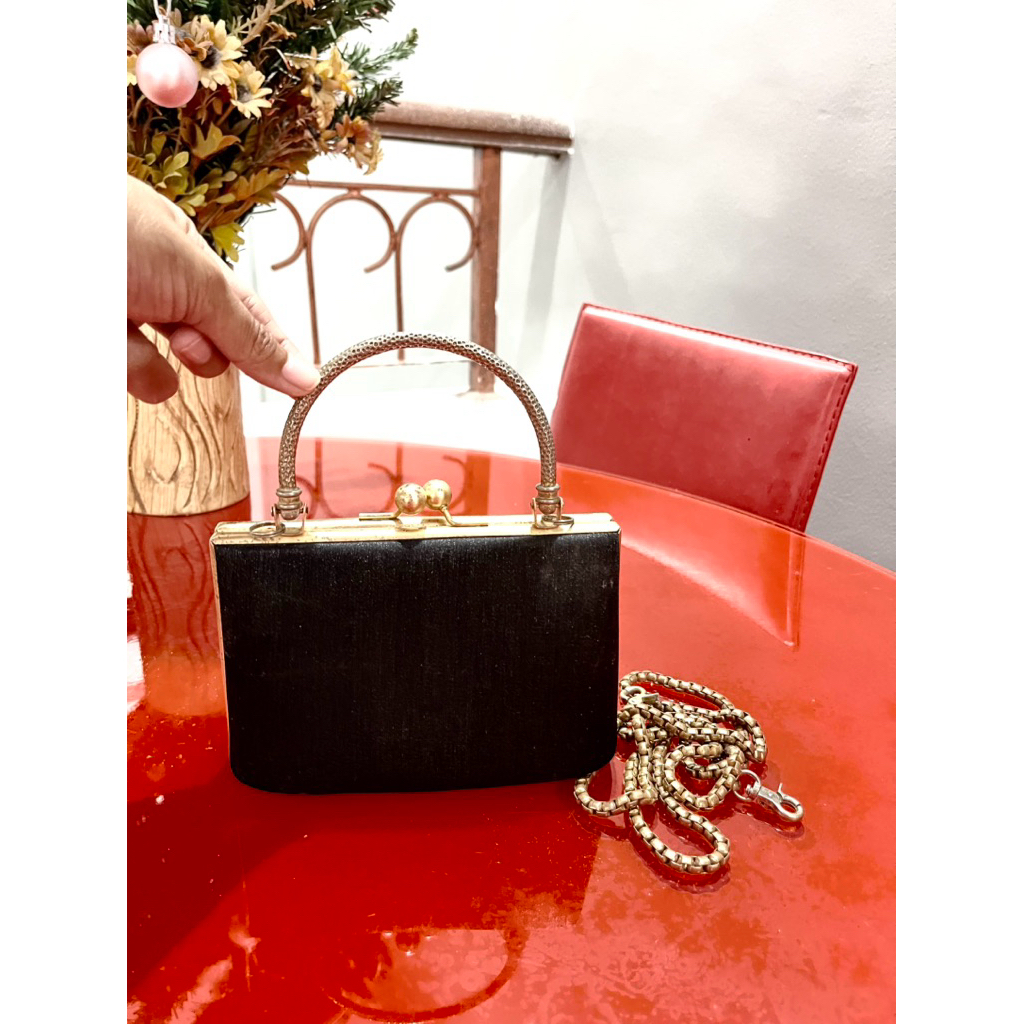 CERITAKEDUA Preloved tas pesta kecil mini clutch rantai besi