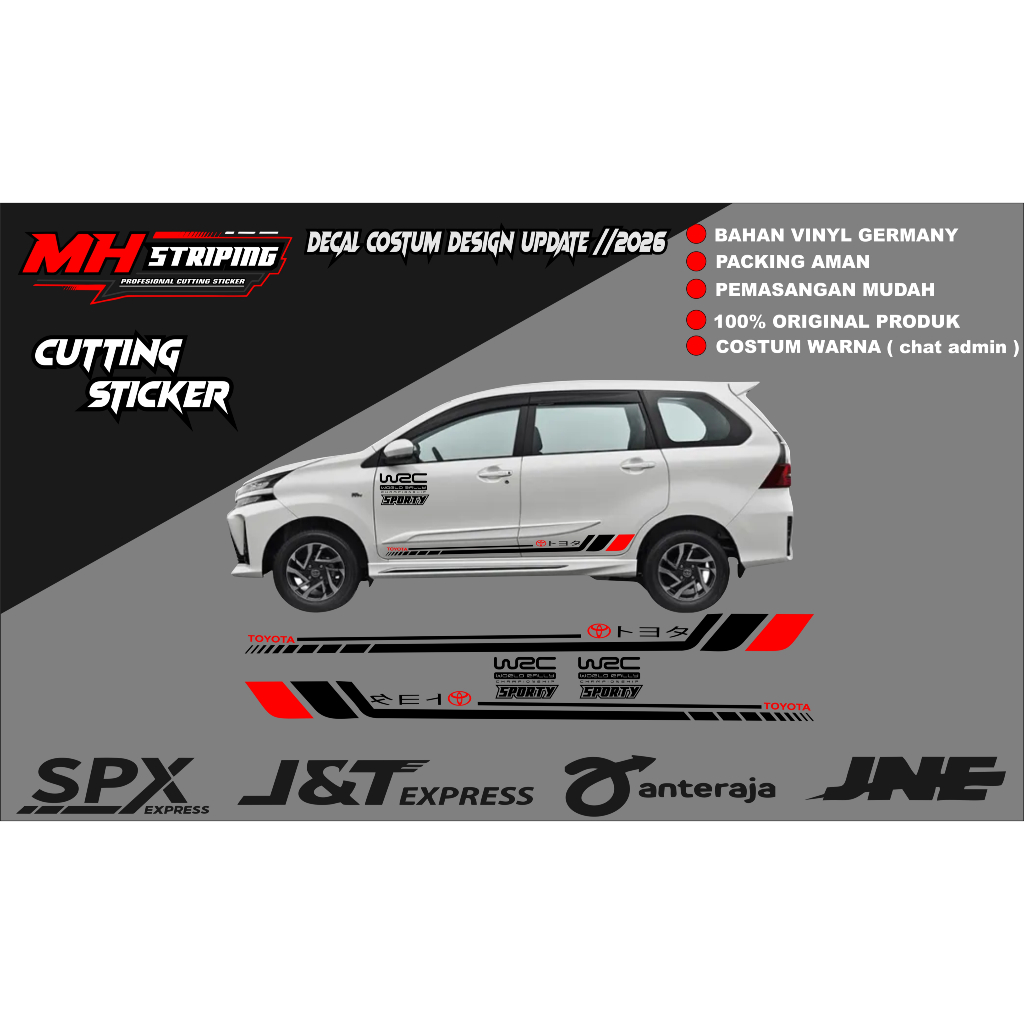 striping mobil xenia costum stiker universal mobil xenia list body mobil xenia