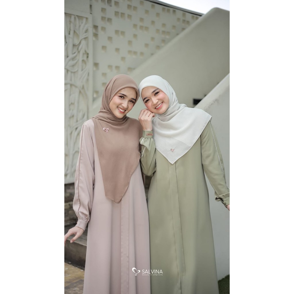 [PRE ORDER] KAMILA DRESS BY SALVINA HIJAB |GAMIS POLOS |GAMIS SALVINA |DRESS SIMPLE