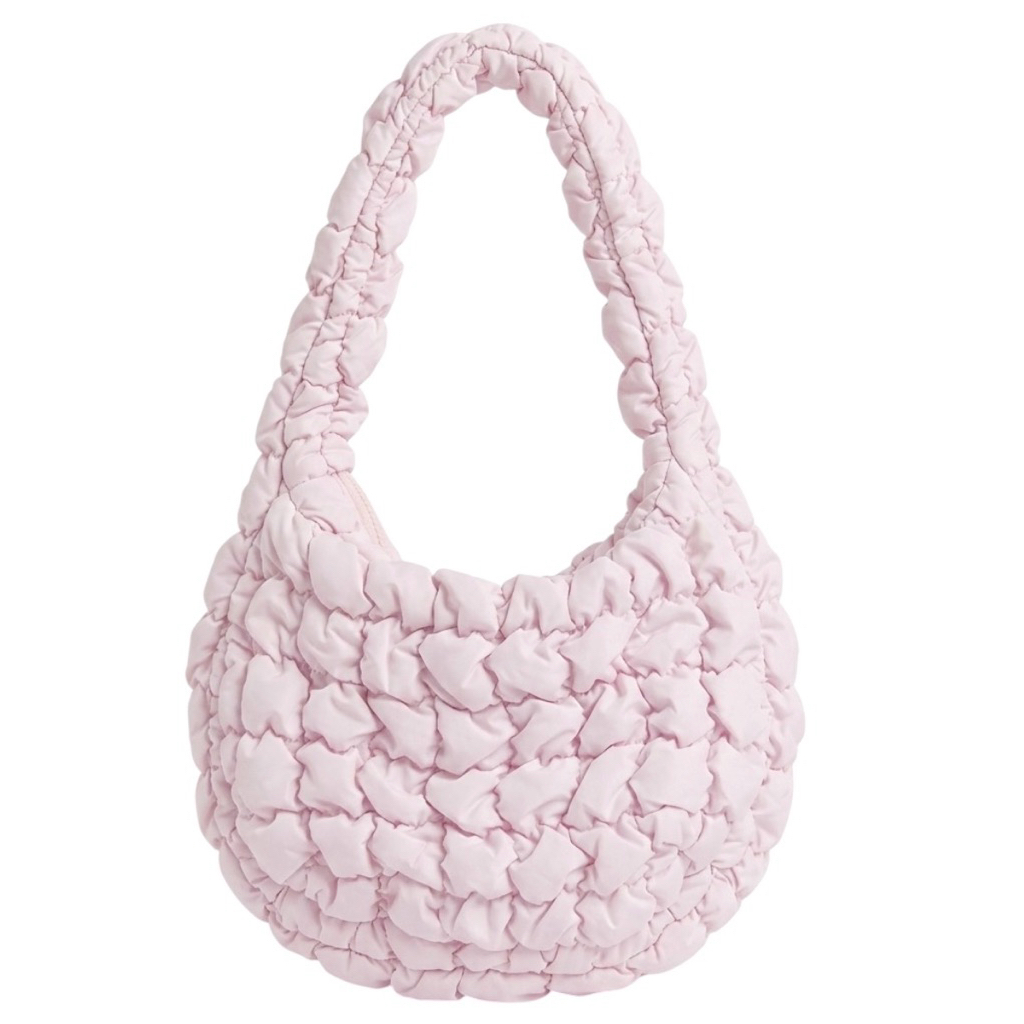 COS Light Pink Quilted Mini Shoulder Bag