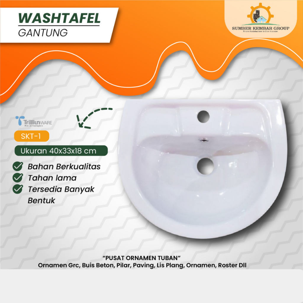TRILLIUNWARE GARNET WASTAFEL | PAKET KOMPLIT WASTAFEL